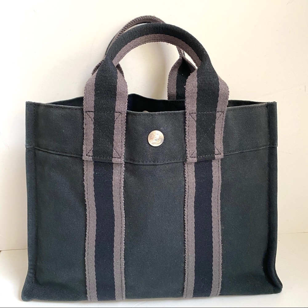 SOLD Hermes Tote Canvas Fourre Tout PM Purse Bag - Picture 1 of 8